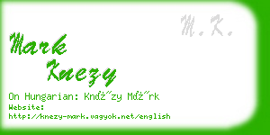 mark knezy business card